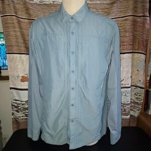 Kuhl Men's Light Blue Casual Button Down Shirt